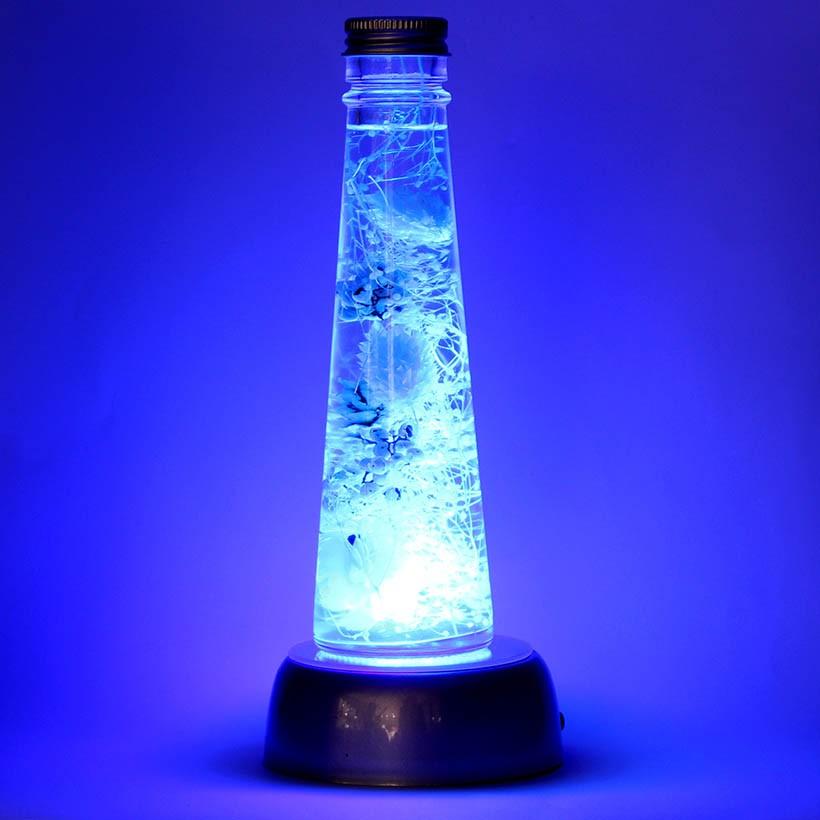 多彩に光る LED コースター / 光る台座 光るコースター 卓上ライト