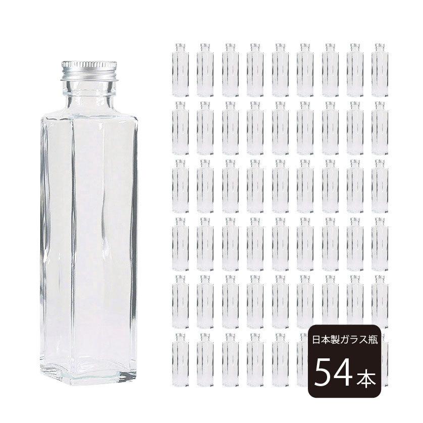 新品　ハーバリウム　四角　瓶　SSE-150-Ａ　54本　丸瓶との組み合わせ ハーバリウム 瓶（ビン）150cc 54本 sse-150-a 蓋付き 角タイプ