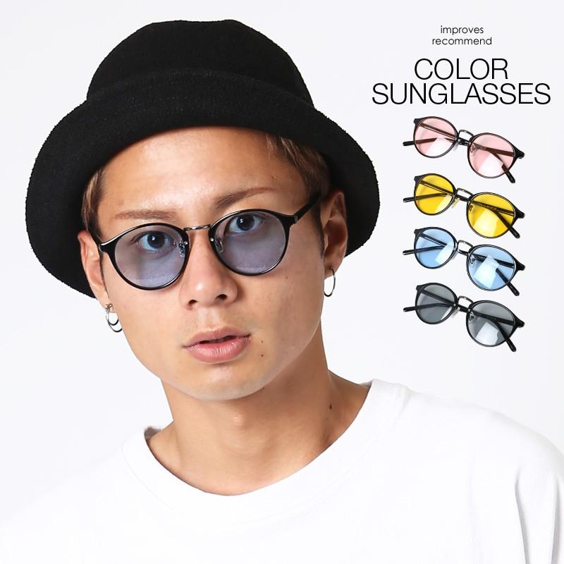最新作 カラーサングラス メンズ フレーム ブラック ブルー ピンク 黒 青 人気 ユニセックス 男女兼用 色付き カラー 151 Graciasショッピングストア 通販 Yahoo ショッピング