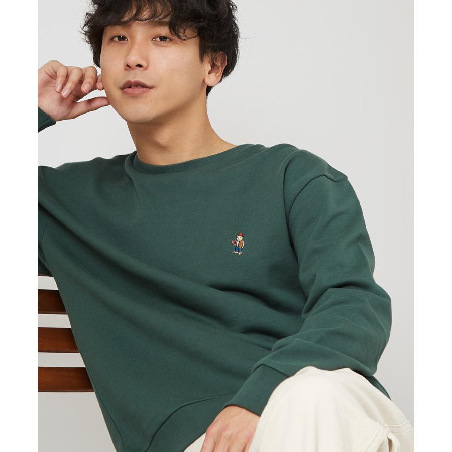 トレーナー メンズ 長袖 裏毛 スウェット スエット クルーネック 刺繍 ワッペン ワンポイント シンプル キャラクター Usコットン アメリカンコットン Graciasショッピングストア 通販 Yahoo ショッピング