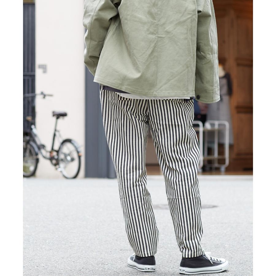 Revo レヴォ テーパードパンツ メンズ ワークパンツ ワイドパンツ シェフパンツ タックパンツ ヒッコリー ストライプ ルーズシルエット 縞 ボーダー 春 Graciasショッピングストア 通販 Yahoo ショッピング