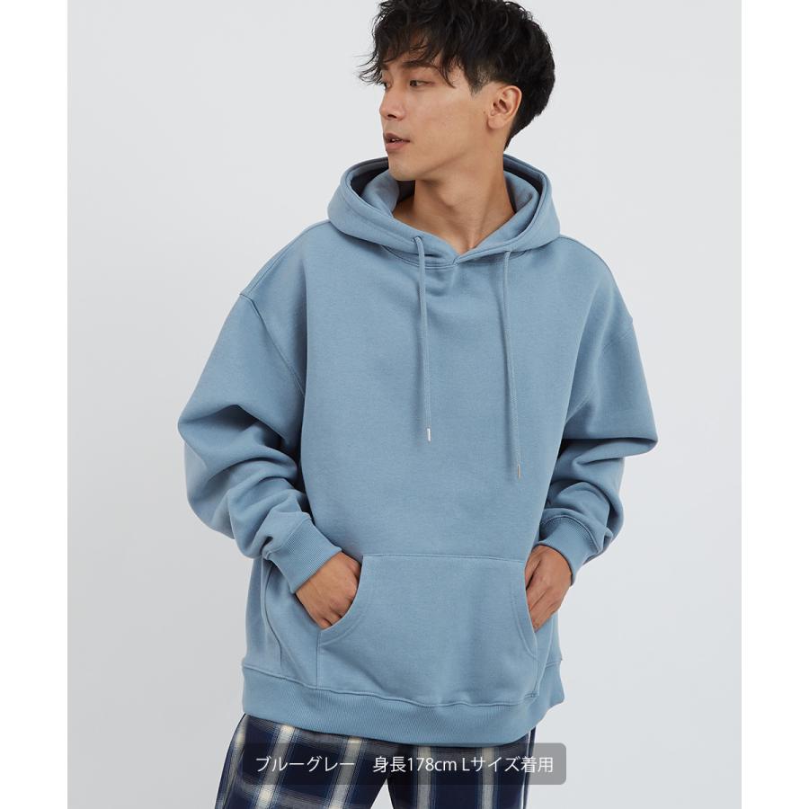 パーカー メンズ 裏起毛 長袖 プルオーバーパーカー ビッグシルエット 厚手 ロング丈 オーバーサイズ 大きいサイズ くすみカラー スウェットパーカー Gracias 400 Graciasショッピングストア 通販 Yahoo ショッピング