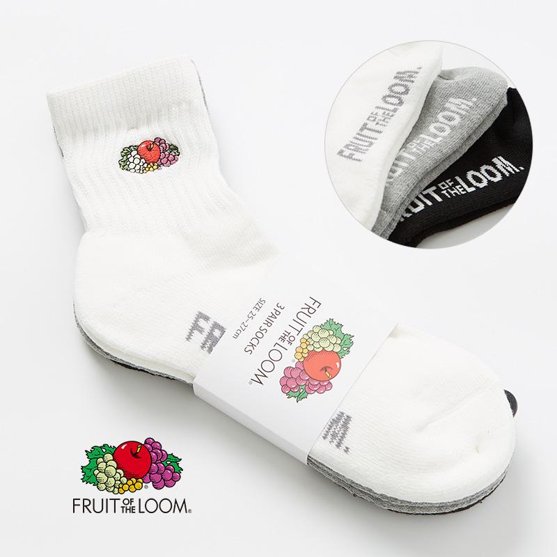 Fruit Of The Loom フルーツオブザルーム ソックス メンズ 3足セット 無地 クルーソックス ショートソックス 黒 白 靴下 くつした ブランド Graciasショッピングストア 通販 Yahoo ショッピング
