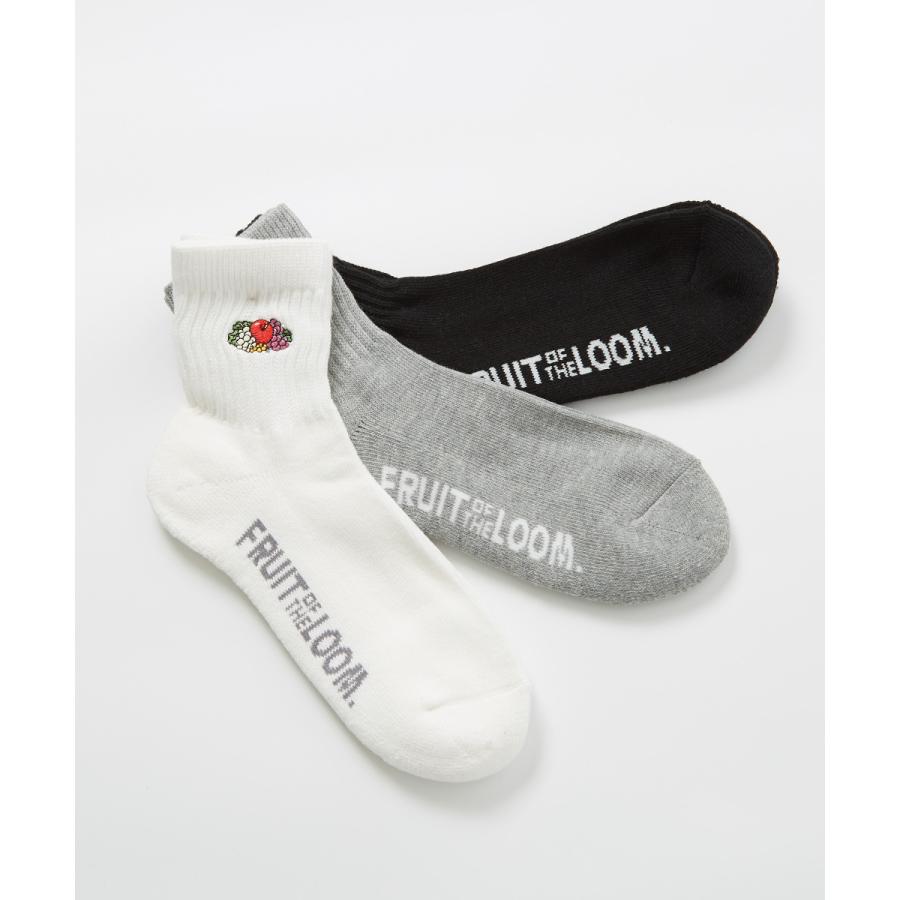 Fruit Of The Loom フルーツオブザルーム ソックス メンズ 3足セット 無地 クルーソックス ショートソックス 黒 白 靴下 くつした ブランド Graciasショッピングストア 通販 Yahoo ショッピング