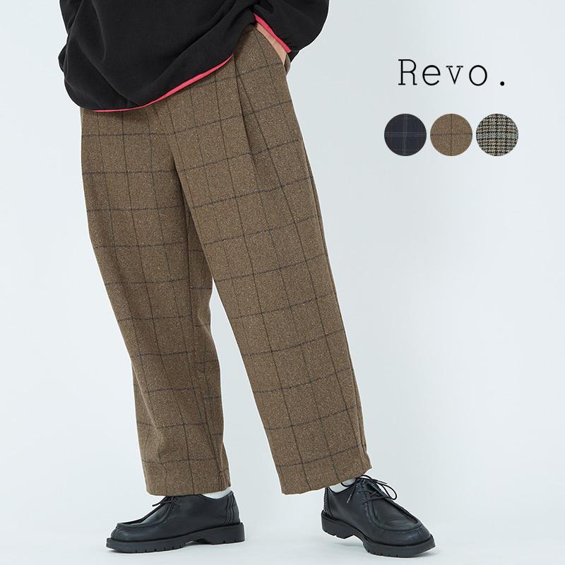 Revo レヴォ ワイドパンツ メンズ ウールパンツ チェックパンツ 大きいサイズ オーバーサイズ ビッグシルエット ブランド Graciasショッピングストア 通販 Yahoo ショッピング