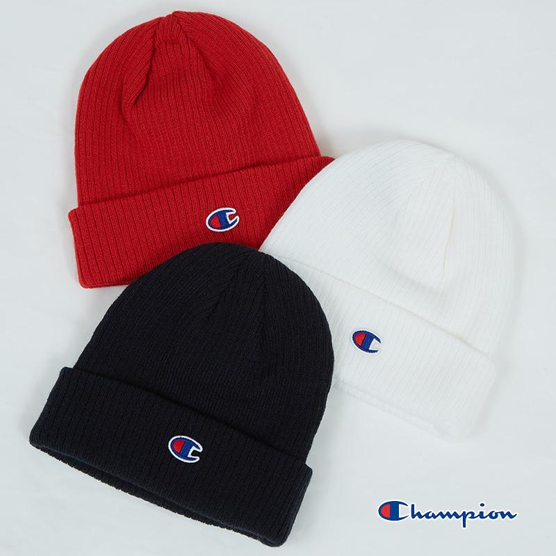 Champion チャンピオン ニットキャップ メンズ 厚手 防寒 アクリルニット ロゴ ワンポイント 刺繍 青 赤 白 ニット帽 ビーニー 帽子 ブランド Graciasショッピングストア 通販 Yahoo ショッピング
