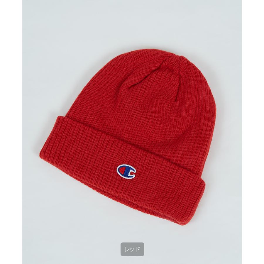 Champion チャンピオン ニットキャップ メンズ 厚手 防寒 アクリルニット ロゴ ワンポイント 刺繍 青 赤 白 ニット帽 ビーニー 帽子 ブランド Graciasショッピングストア 通販 Yahoo ショッピング