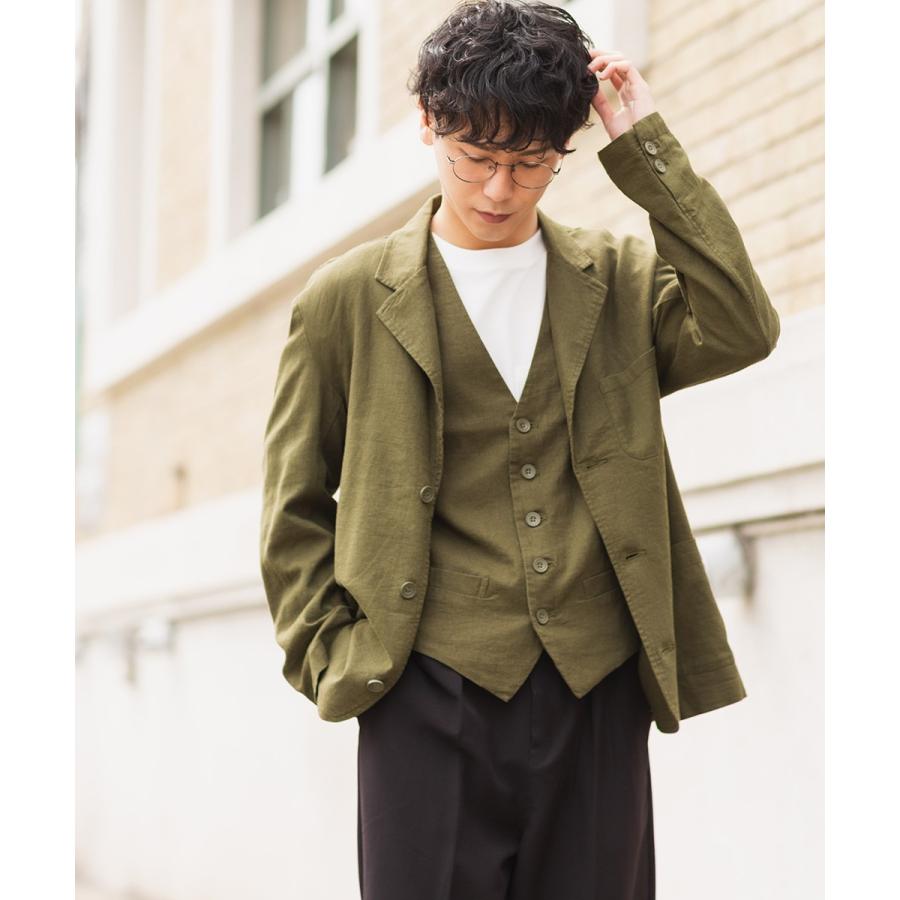 綿 麻 リネン ベスト メンズ ジレ 春 アウター ジャケット ビジネス スーツ カジュアル ベージュ カーキ メンズファッション Graciasショッピングストア 通販 Yahoo ショッピング