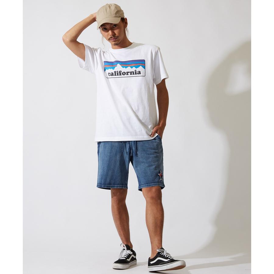 スウェットデニム ショートパンツ メンズ カットデニム ハーフパンツ ショーツ 短パン ブルー ネイビー 青 サーフ系 Graciasショッピングストア 通販 Yahoo ショッピング