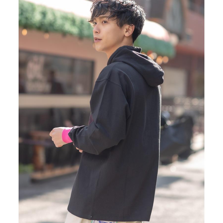 フード Tシャツ メンズ 無地tシャツ パーカー 長袖tシャツ ロングtシャツ ロンt ネオンカラー ビビット カラー 服 ホワイト Gracias Graciasショッピングストア 通販 Yahoo ショッピング