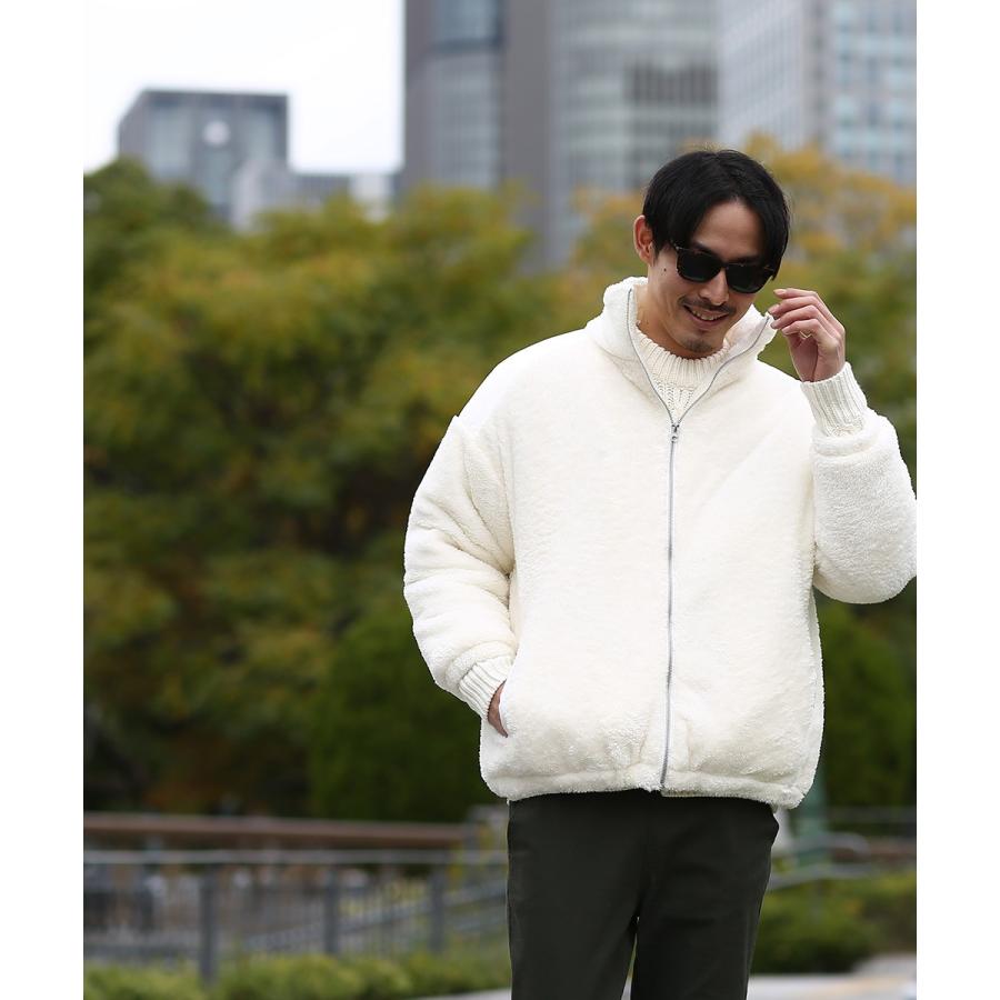 マイクロフリース ボア ジャケット メンズ ビッグシルエット ビックシルエット ブルゾン ジャンパー もこもこ アウター 黒 白 Gracias 502 Graciasショッピングストア 通販 Yahoo ショッピング