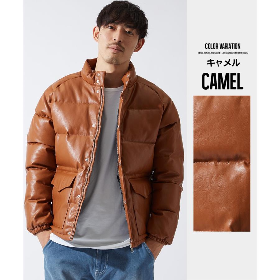 即発送可能 ダウンジャケット メンズ 中綿ジャケット レザー 合皮 Puレザー ダブルジップ Wzip 黒 アメカジ ストリート ストリートファッションgracias 即納最大半額 Www Muslimaidusa Org