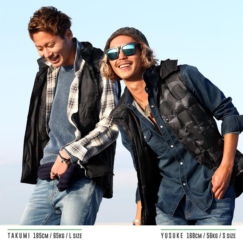 ダウンベスト 羽毛 アウター メンズ フード ジレ パーカー 無地 カモフラ ミリタリーファッション 中綿 夏 夏服 Graciasショッピングストア 通販 Yahoo ショッピング