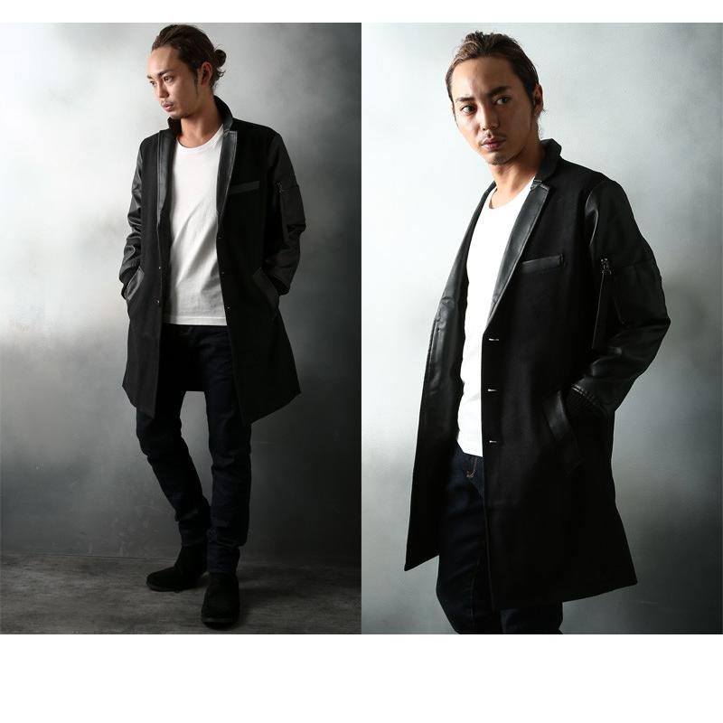 チェスターコート メンズ アウター コート ロング Ma 1 ｍａ１ トレンチ 切替 ミリタリーファッション メルトン 夏 夏服 Graciasショッピングストア 通販 Yahoo ショッピング