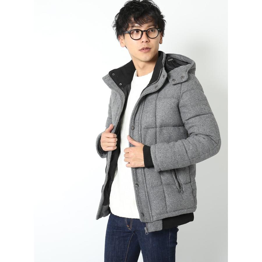 ダウンジャケット メンズ 大きいサイズ メルトン ダウン ジャケット ウール ショート スリム 細身 中綿 ブルゾン ジャンパー Graciasショッピングストア 通販 Yahoo ショッピング