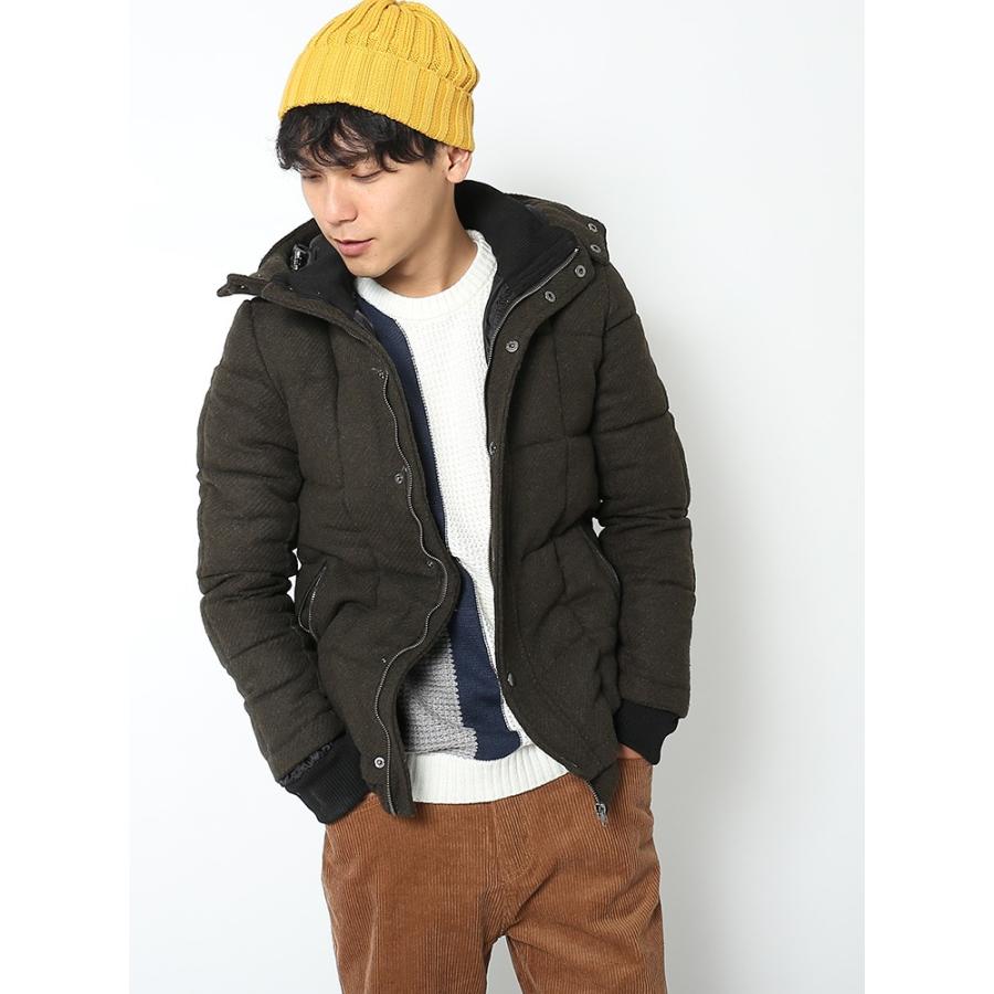 ダウンジャケット メンズ 大きいサイズ メルトン ダウン ジャケット ウール ショート スリム 細身 中綿 ブルゾン ジャンパー Graciasショッピングストア 通販 Yahoo ショッピング