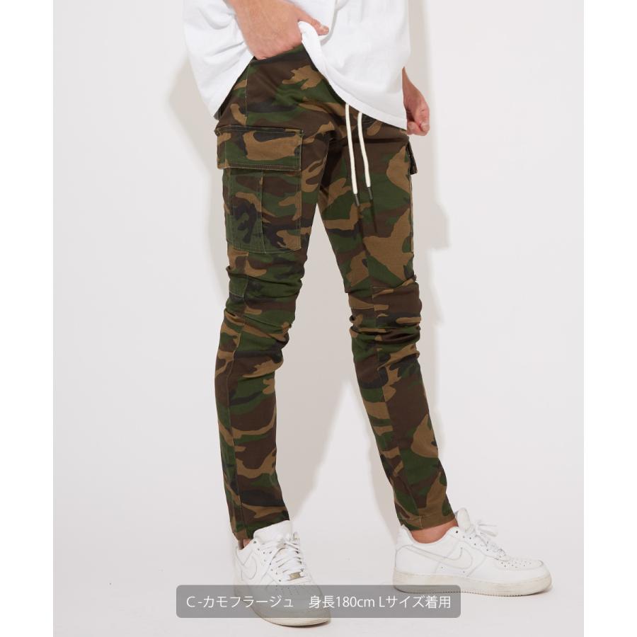 カーゴパンツ メンズ スキニーパンツ ウエストゴム カモフラ柄 迷彩柄 柄パンツ テーパードパンツ イージーパンツ Gracias Ca003 Graciasショッピングストア 通販 Yahoo ショッピング