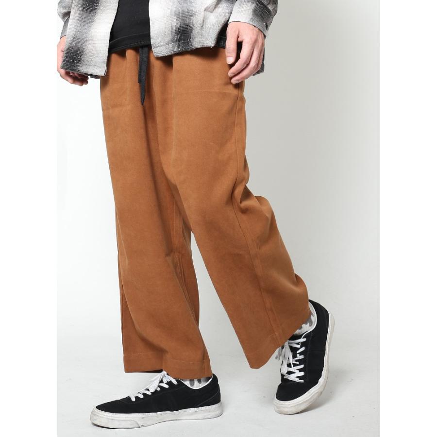 ワイドパンツ メンズ 秋冬 大きいサイズ スウェード スエード バギーパンツ アンクル ワイド パンツ アンクルパンツ アンクル丈 Ep192 Graciasショッピングストア 通販 Yahoo ショッピング