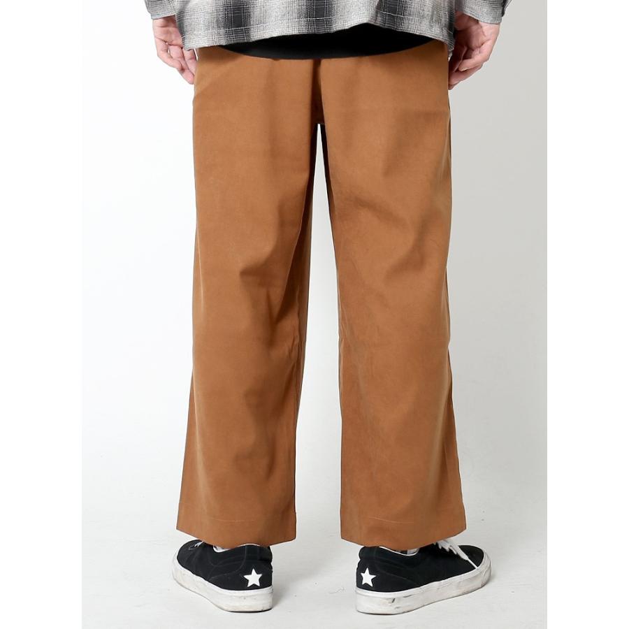 ワイドパンツ メンズ 秋冬 大きいサイズ スウェード スエード バギーパンツ アンクル ワイド パンツ アンクルパンツ アンクル丈 Ep192 Graciasショッピングストア 通販 Yahoo ショッピング