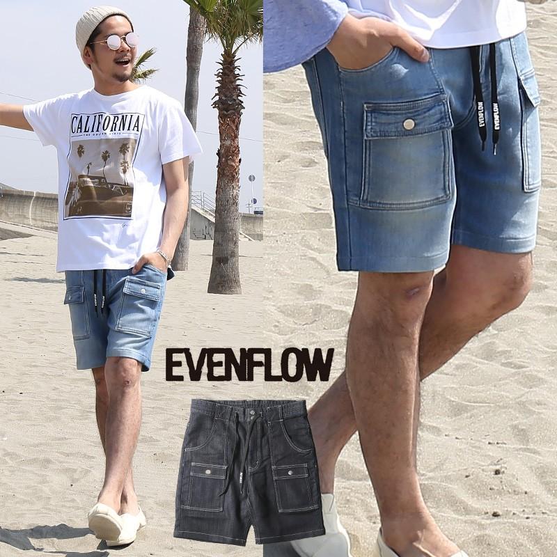イーブンフロウ Evenflow デニム ショートパンツ メンズ ブッシュパンツ ハーフパンツ ショーツ ストレッチ デニムパンツ Evf47 Graciasショッピングストア 通販 Yahoo ショッピング