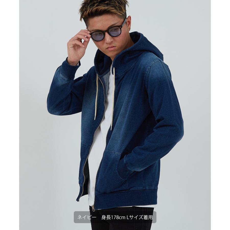パーカー メンズ スウェットデニム カットデニム デニムパーカー ジップアップパーカー 無地 ジップパーカー Pk165 Graciasショッピングストア 通販 Yahoo ショッピング