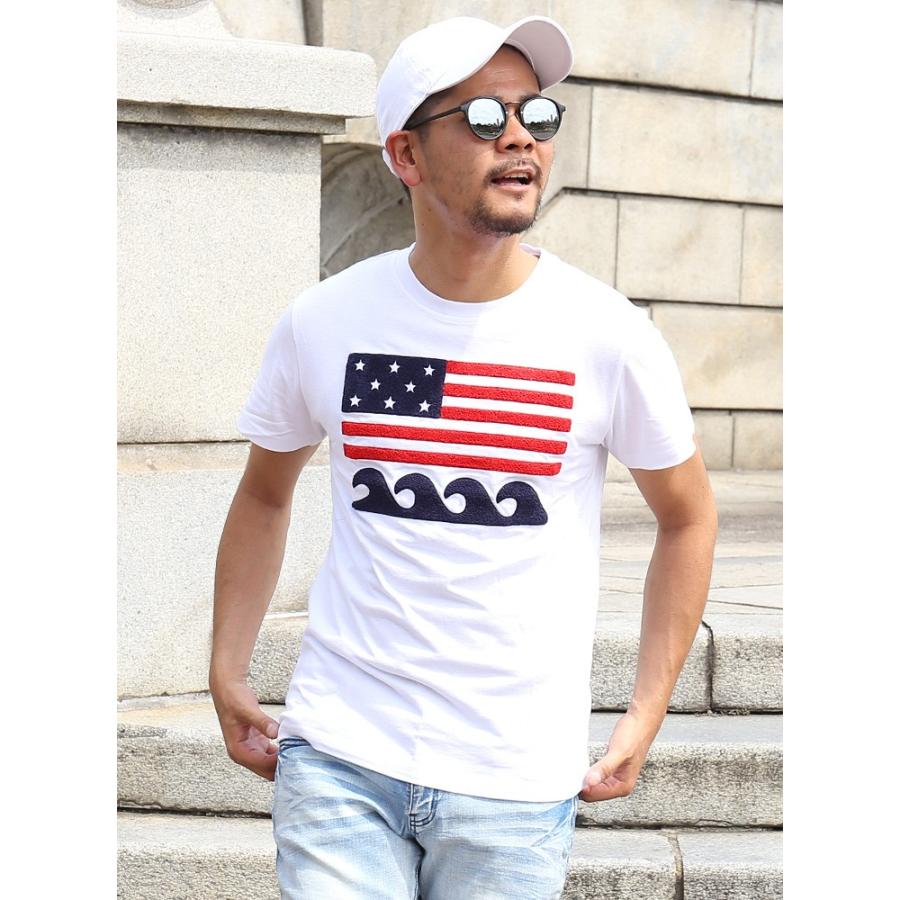 サガラワッペン 星条旗 Tシャツ メンズ 半袖 サーフ オシャレ アメリカ国旗 Usa ロゴ 半袖tシャツ カジュアル Ts539 Graciasショッピングストア 通販 Yahoo ショッピング