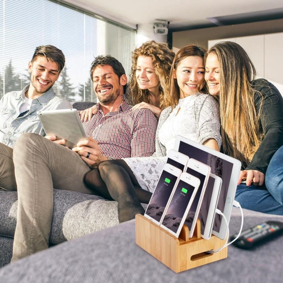 充電スタンド 竹製 卓上ホルダー 充電ステーション モバイル機器 充電スタンド 竹製 卓上ホルダー 充電ステーション モバイル機器