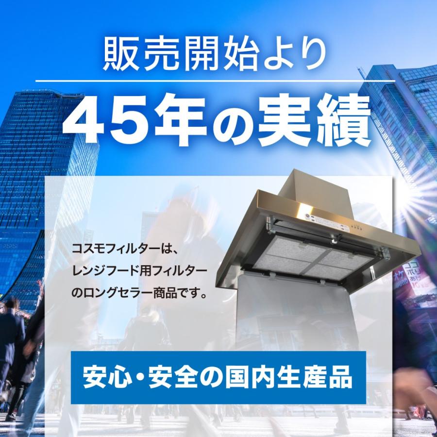 【メーカー公式】 コスモフィルター 6枚 29.0×29.7cm 換気扇フィルター 交換用 国産 不燃性 高除去率 高通気性 ガラス繊維 レンジフードフィルター カバー｜grackshop｜07