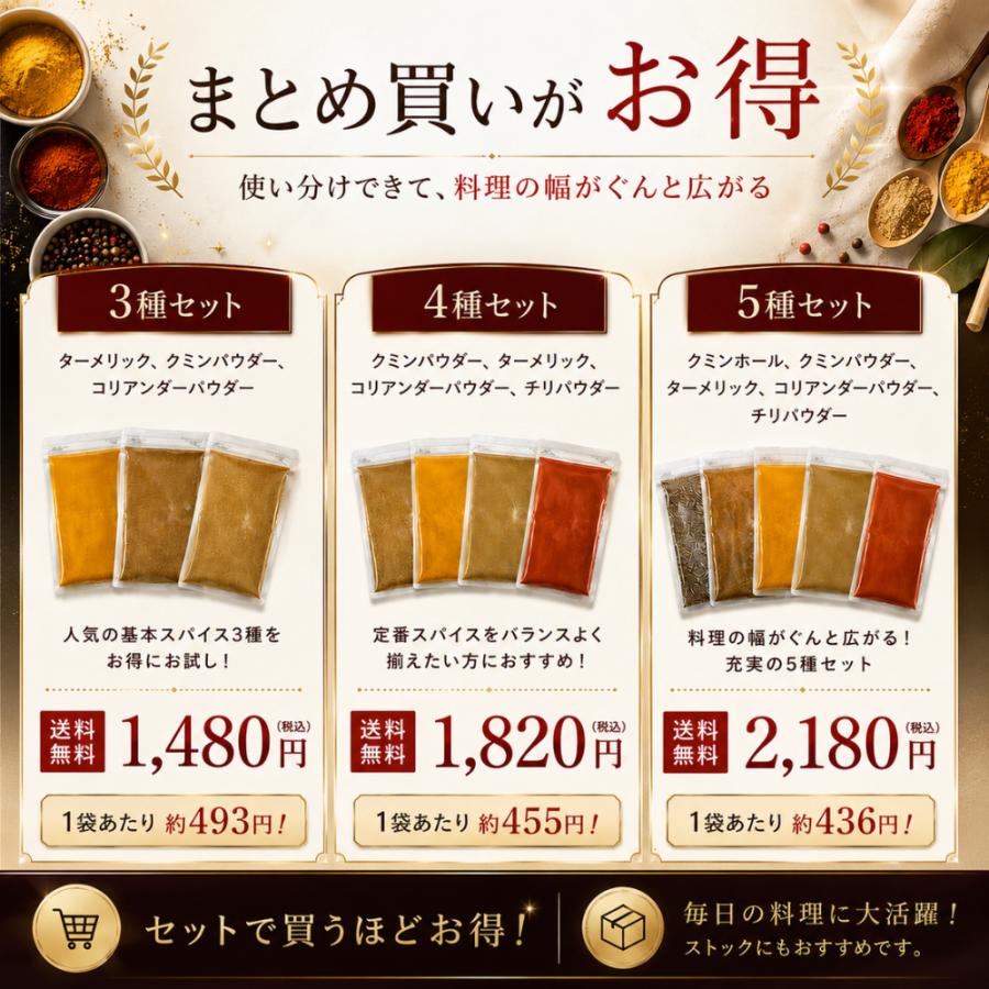 スパイスカレー カレー セット クミンシード ターメリック クミン