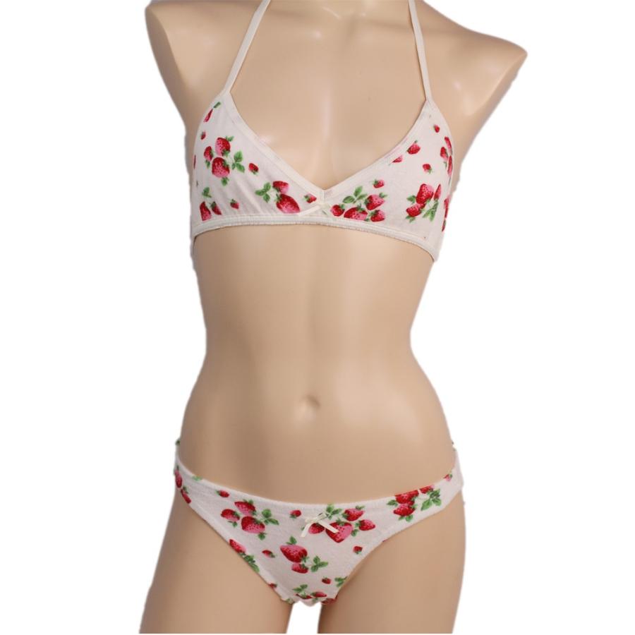 単品 イチゴ柄パイル地三角ブラジャー ヒモ結びタイプレディース 女性インナー 下着 グラデーション 通販 Yahoo ショッピング