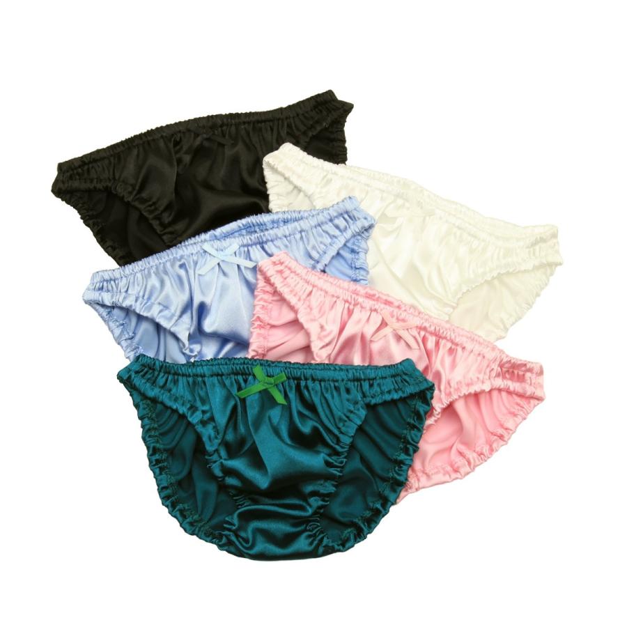 レディース ソフトサテン インゴム 光沢 ローライズ スキャンティー パンティー かわいい 小さいパンツ 浅め メール便 | 