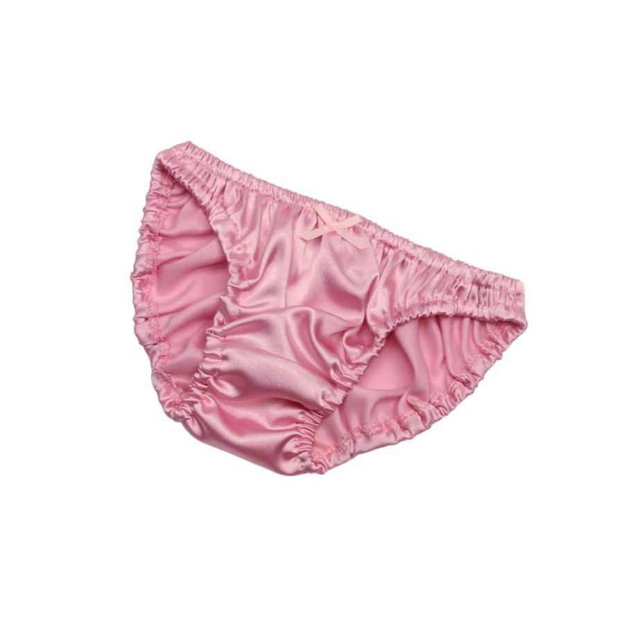 レディース ソフトサテン インゴム 光沢 ローライズ スキャンティー パンティー かわいい 小さいパンツ 浅め メール便 |  | 02