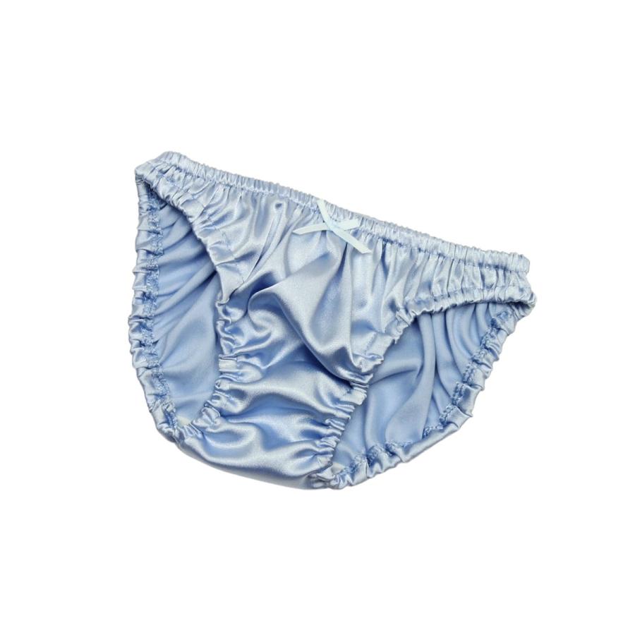 レディース ソフトサテン インゴム 光沢 ローライズ スキャンティー パンティー かわいい 小さいパンツ 浅め メール便 |  | 03