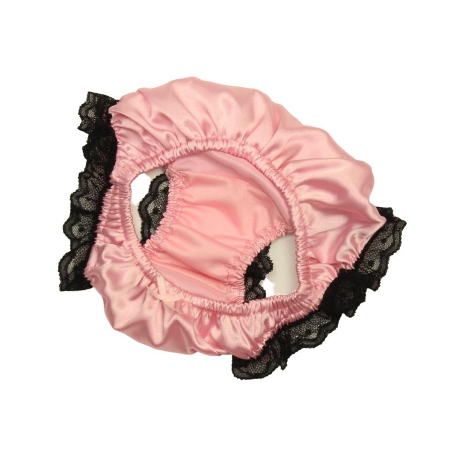 レディース レース・リボン付き ソフトサテン インゴム 光沢 ローライズ スキャンティー パンティー かわいい 小さいパンツ 浅め メール便 |  | 04