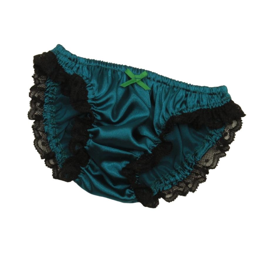 レディース レース・リボン付き ソフトサテン インゴム 光沢 ローライズ スキャンティー パンティー かわいい 小さいパンツ 浅め メール便 |  | 07