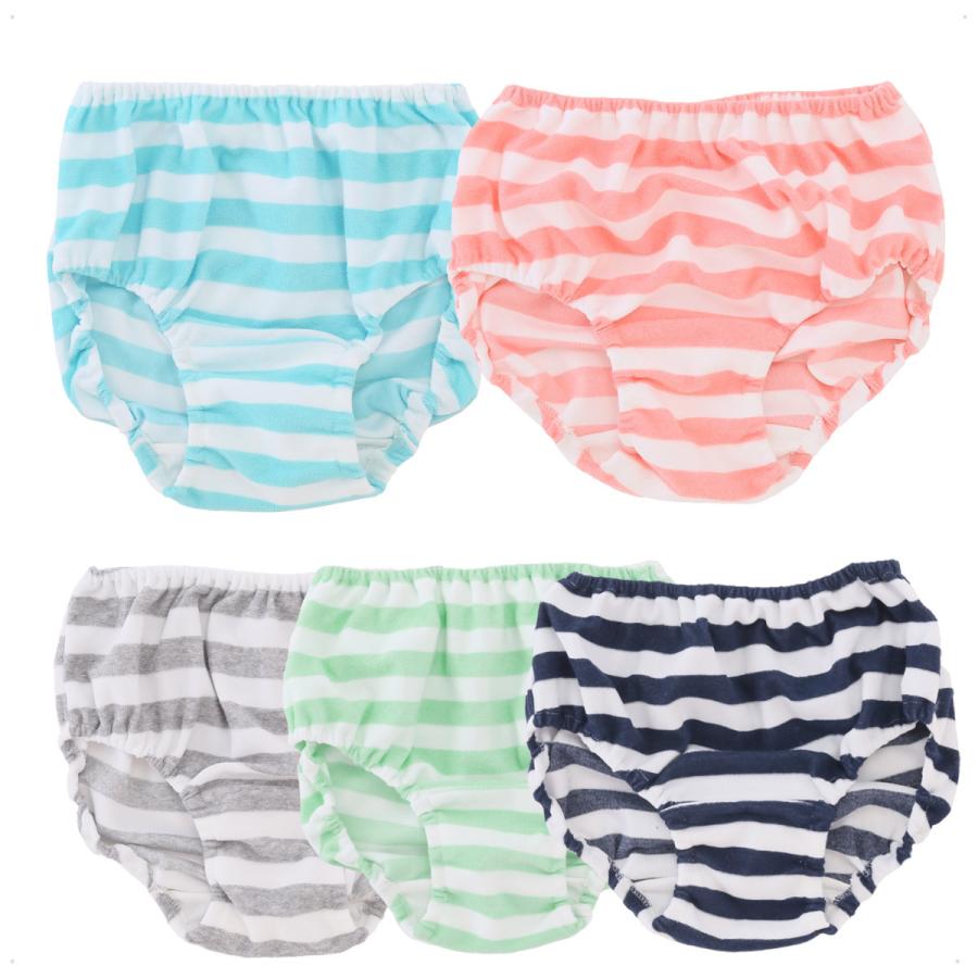 レディース パイルボーダー ショーツ 股上深め  しまぱん ショーツ パンティー かわいい 小さいパンツ 女性 下着 メール便 | 