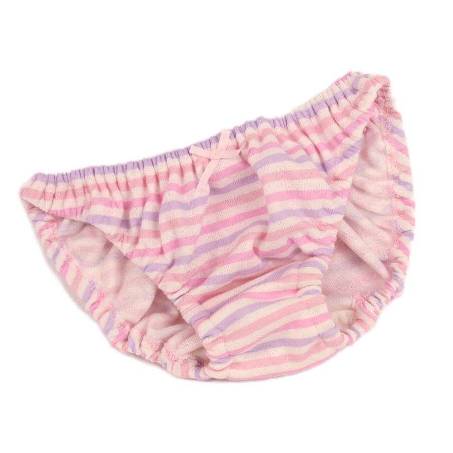 レディース ピンク×パープル パステルボーダー 接結ニット スキャンティー ローライズ ショーツ パンティー かわいい 小さいパンツ 女性 下着 メール便 |  | 01