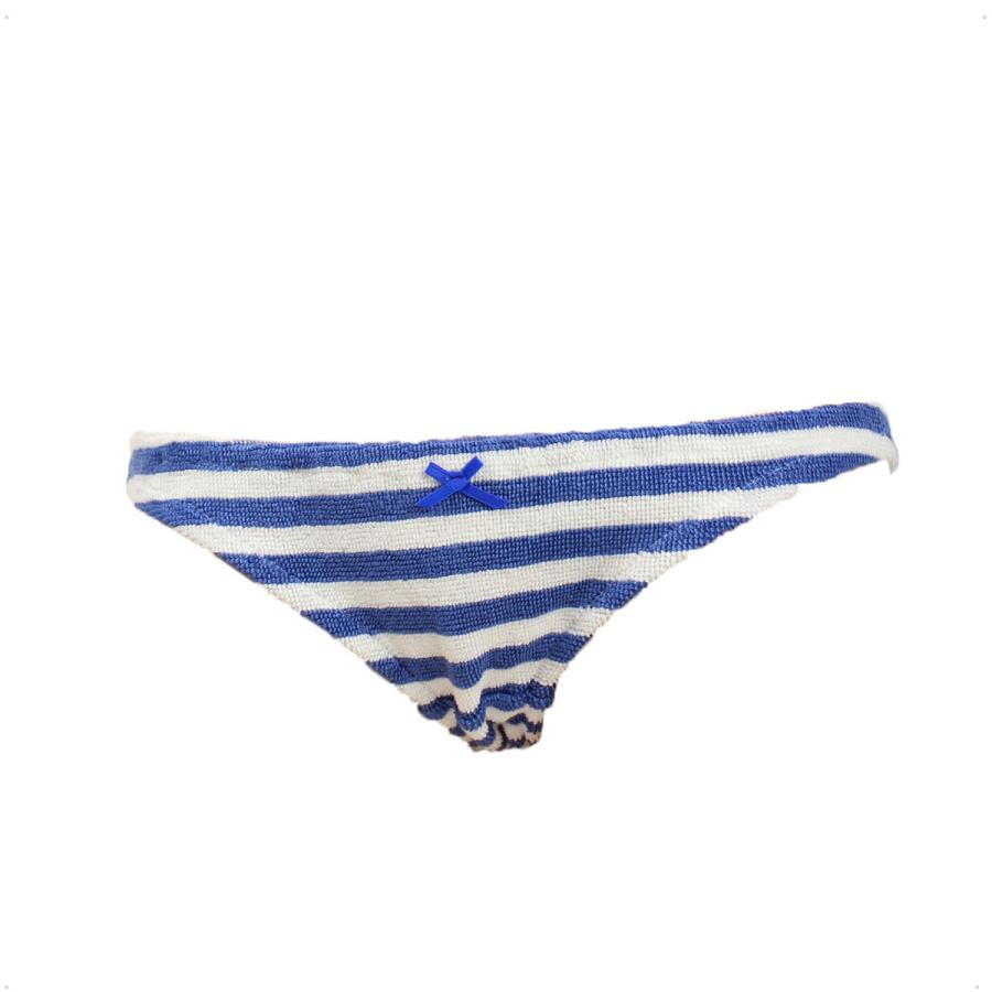 レディース ふんわりタッチパイルボーダーニット ローライズ ショーツ パンティー かわいい 小さいパンツ 女性 下着 メール便 |  | 03