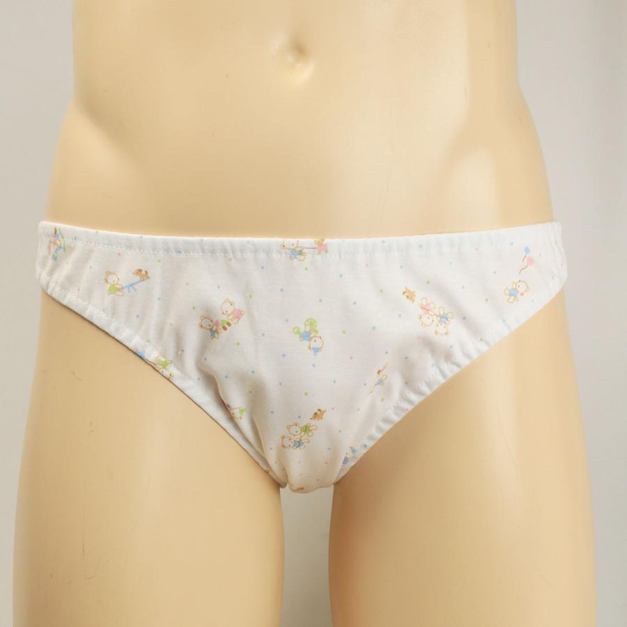 メンズ くまちゃんプチドット スムースニット スキャンティー メール便 インゴム ショーツ 男性 下着 インナー かわいい パンツ ビキニ |  | 04