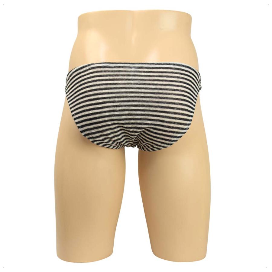 メンズ blackボーダー ふんわり接結ニット インゴム ショーツ コットン インナー かわいい 小さいパンツ ビキニ 大きいサイズ 男性 下着 メール便 |  | 04