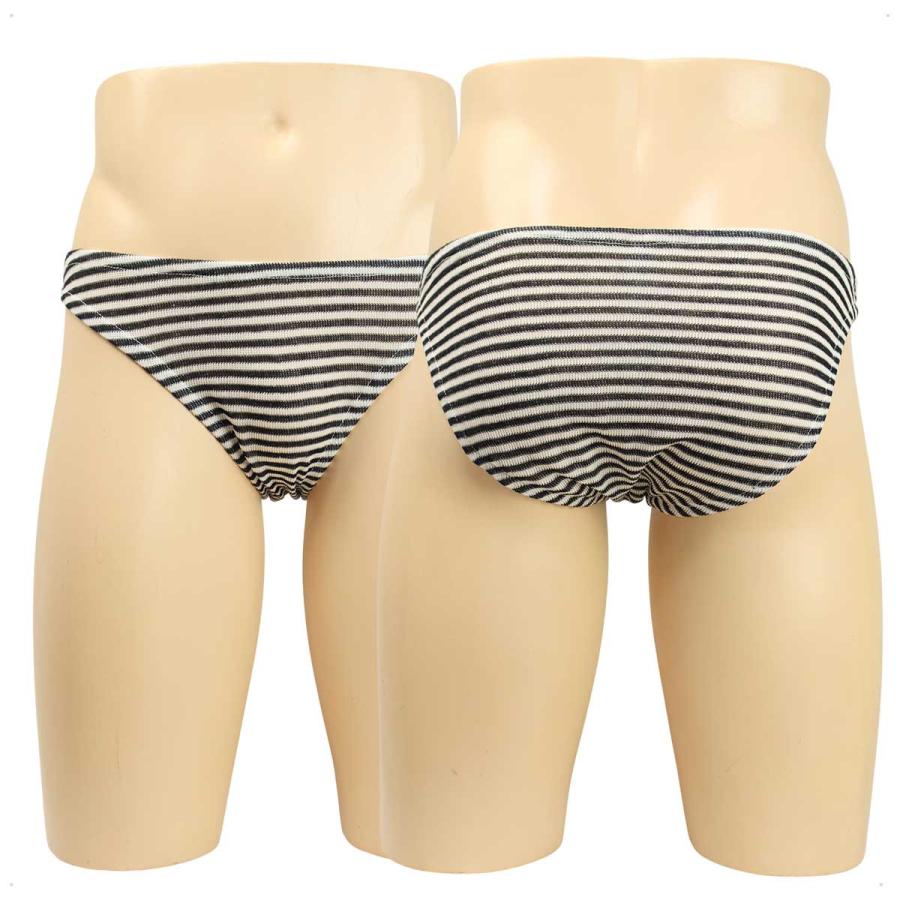 メンズ blackボーダー ふんわり接結ニット インゴム ショーツ コットン インナー かわいい 小さいパンツ ビキニ 大きいサイズ 男性 下着 メール便 |  | 05