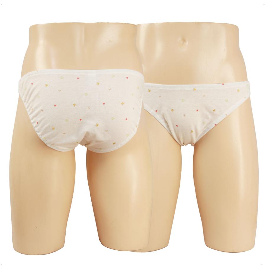 メンズ みつばちとりんごとクローバー 天竺ニット インゴム ショーツ コットン インナー かわいい 小さいパンツ ビキニ 大きいサイズ 男性 下着 メール便 | 