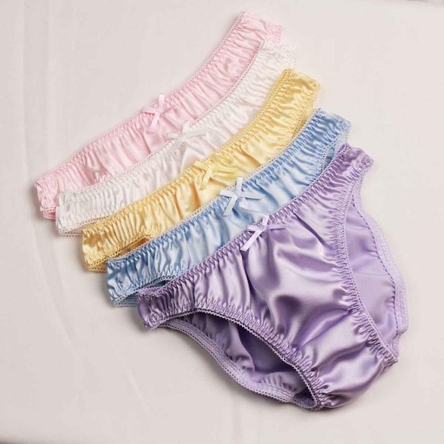 ストレッチサテン 光沢 ショーツ レディース リボン付き ビキニ フルバック インナー ランジェリー スキャンティー 女性 下着 メール便 グラデーション 通販 Yahoo ショッピング