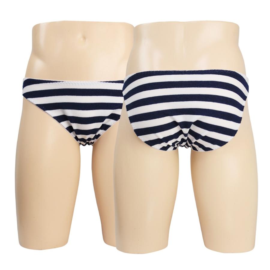 メンズ アウトゴム パイルボーダー  縞パン パンツ ショーツ ビキニ パンティ 男性インナー 下着 メール便 |  | 10