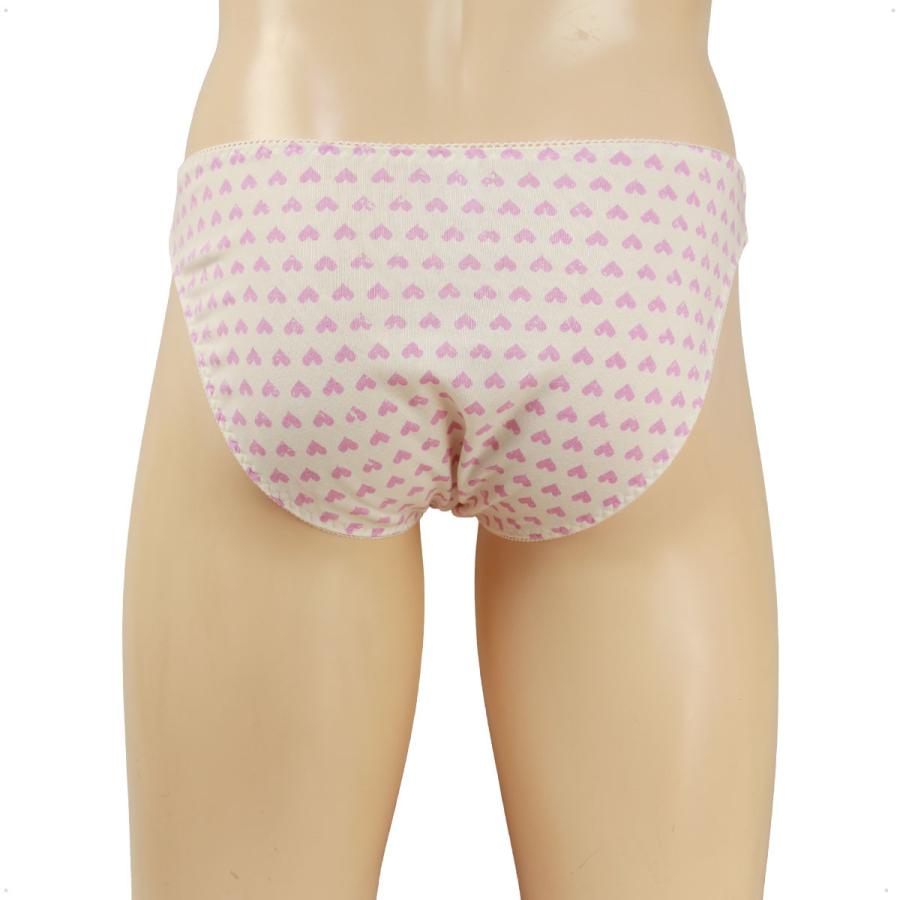 メンズ アウトゴム ヴィンテージ風ハート柄天竺ニット パンツ ショーツ ビキニ パンティ 男性インナー 下着 メール便 |  | 02