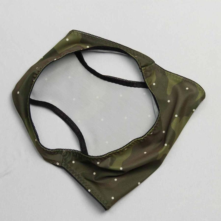 一枚仕立てのカモフラ×ドット トリコット ビキニ 浅め ローライズ  パンツ ショーツ パンティ インナー 下着 男女兼用 ユニセックス メール便 |  | 03