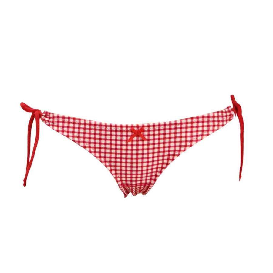 ギンガムチェック ハイテンションニット 横ひも ショーツレディース