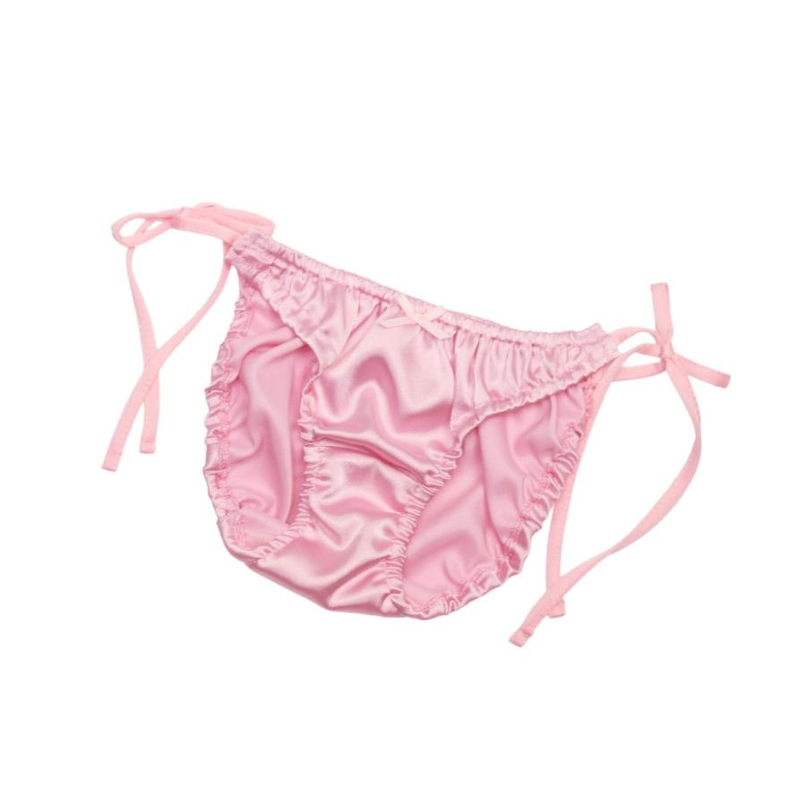 レディース  ソフトサテン 紐パン 横ひも パンティ サイドヒモショーツ フルバック パンティー パンツ メール便 |  | 02