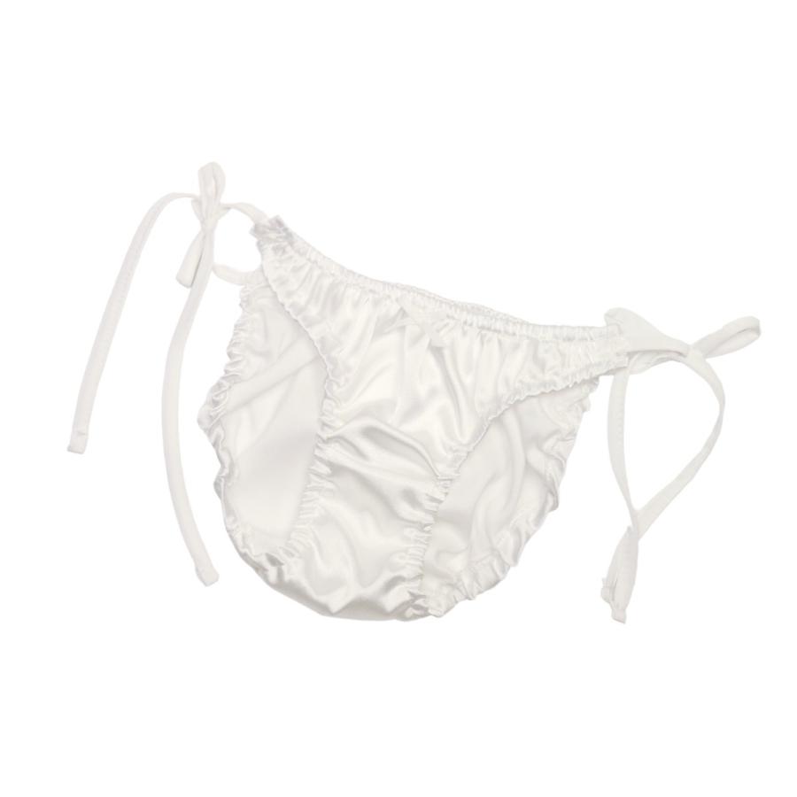 レディース  ソフトサテン 紐パン 横ひも パンティ サイドヒモショーツ フルバック パンティー パンツ メール便 |  | 01
