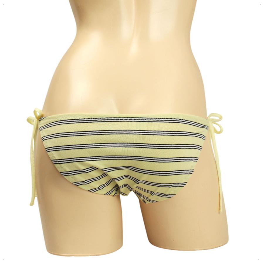 レディース  スリーラインボーダー ベア天  紐パン 横ひも ショーツパンツ パンティー 女性 下着 インナー かわいい スキャンティー メール便 |  | 02